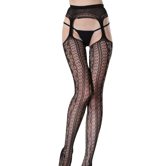 CindyLove Patterned Thigh High Stockings with Garter