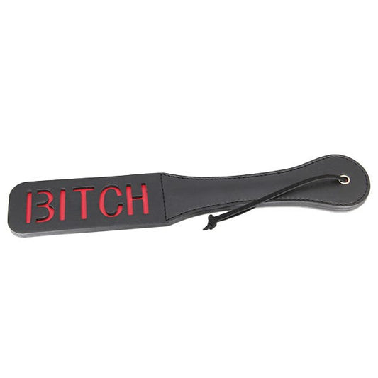 Love In Leather Bitch Cut-Out Slapper Paddle