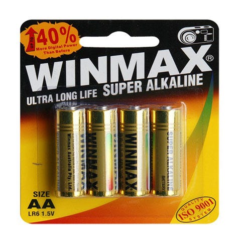 Winmax AA Super Alkaline Batteries BP-4