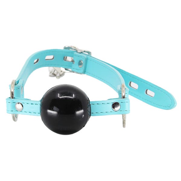 Love In Leather Faux Leather Ball Gag with Lock