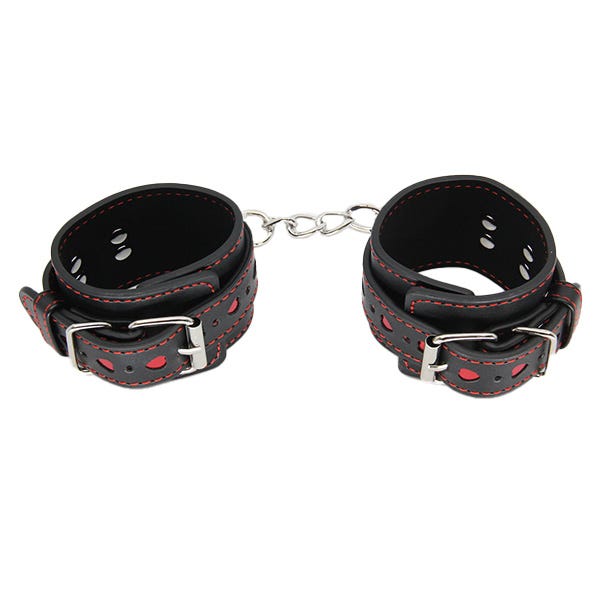 Love In Leather Faux Leather Heart Cuffs