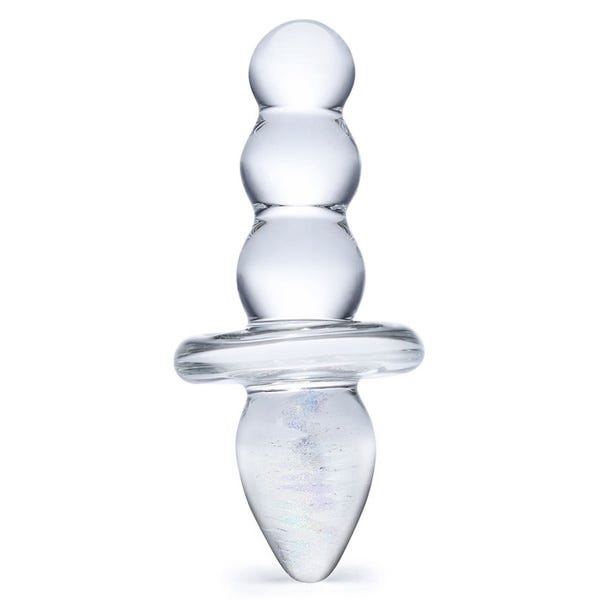 Glas 4.5-inch Titus Beaded Glass Butt Plug