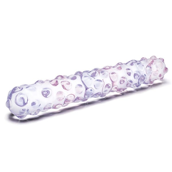 Glas Purple Rose Nubby Glass Dildo