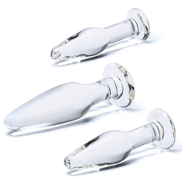 Glas 3-Piece Glass Butt Plug Anal Training Set