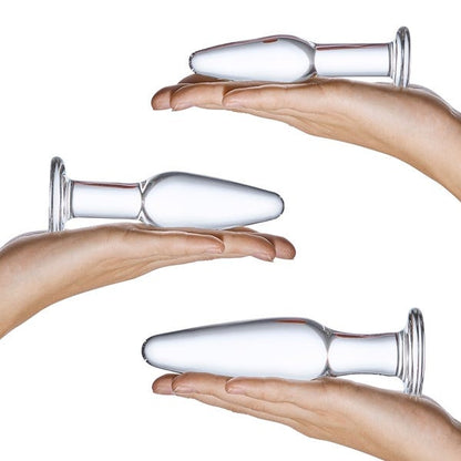 Glas 3-Piece Glass Butt Plug Anal Training Set