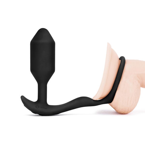 b-Vibe Snug and Tug Vibrating Cock Ring and Prostate Butt Plug