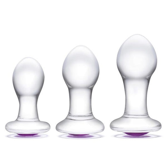 Glas 3-Piece Bling Butt Plug Anal Training Kit