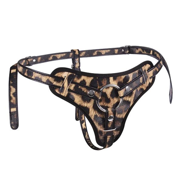 Excellent Power Leopard Frenzy Leopard Print Deluxe Strap-On Harness