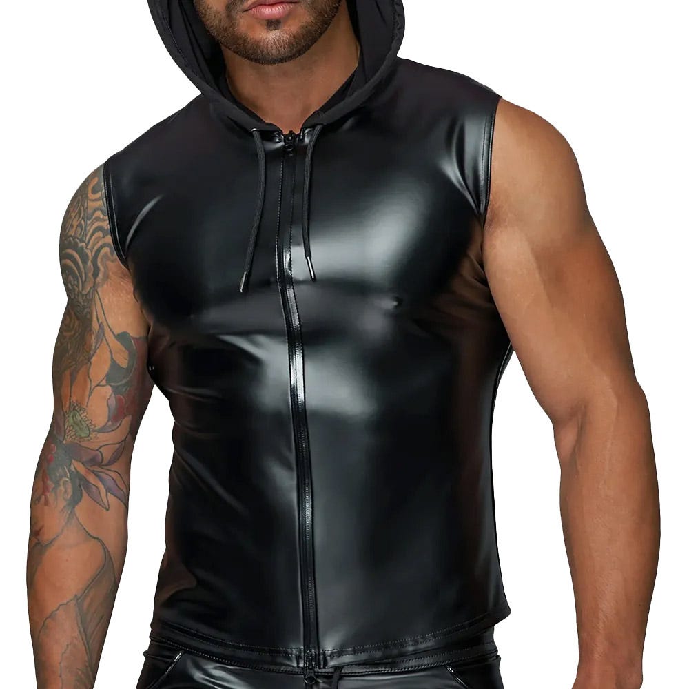 Noir Hooded Shirt 2way Zip