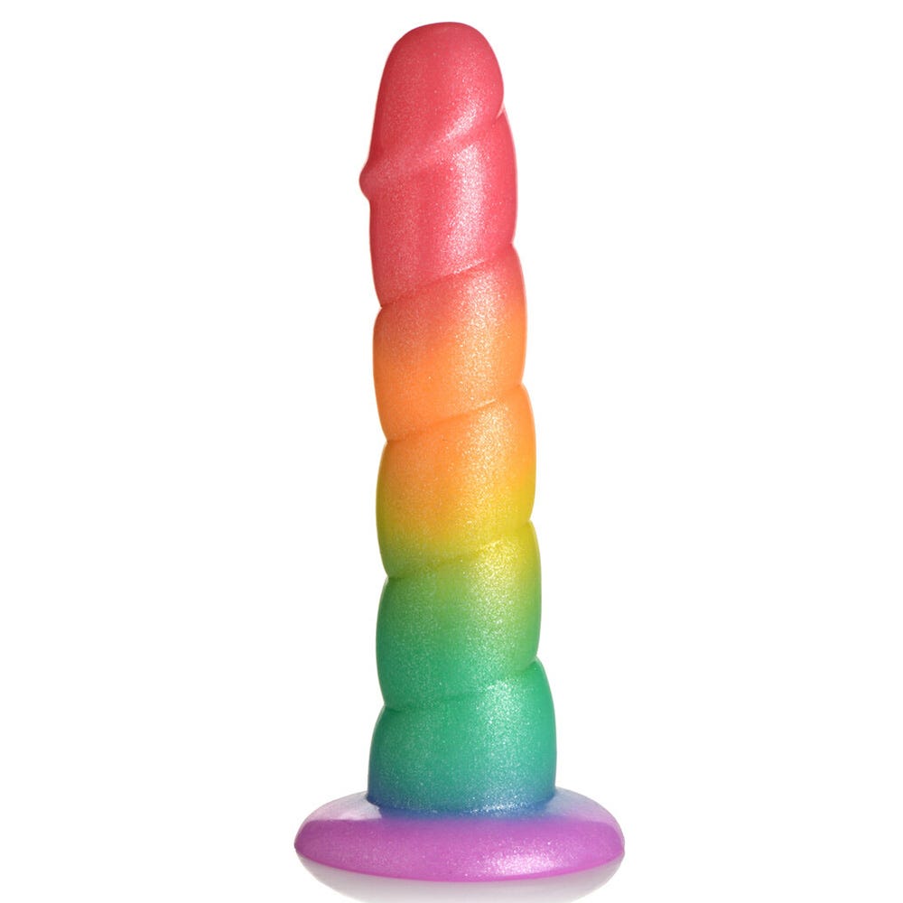 Simply Sweet 6.5-Inch Swirl Rainbow Dildo