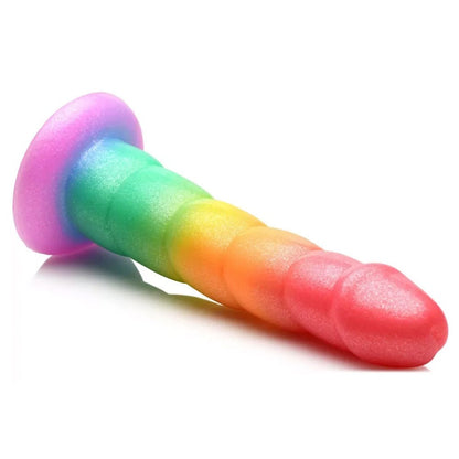 Simply Sweet 6.5-Inch Swirl Rainbow Dildo