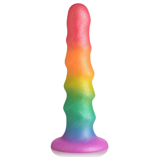 Simply Sweet 6.5-Inch Zigzag Rainbow Dildo