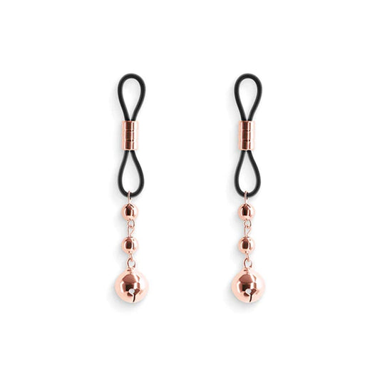 Bound D1 Adjustable Nipple Clamps with Beads - Rose Gold