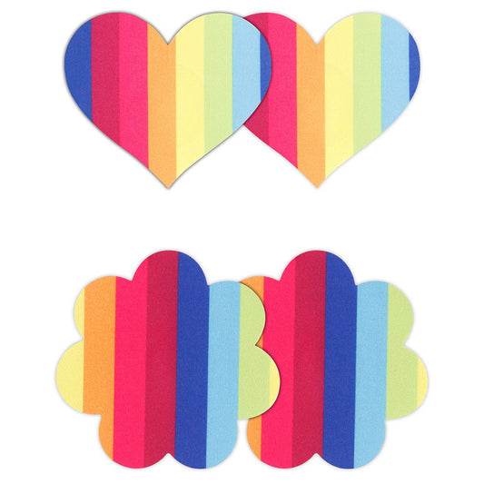 Pretty Pasties Pride Heart and Flower 2-Pack