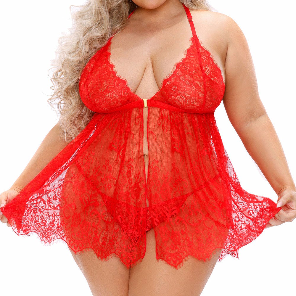 Fantasy Lingerie Vixen Late Night Serenade Babydoll & Panty