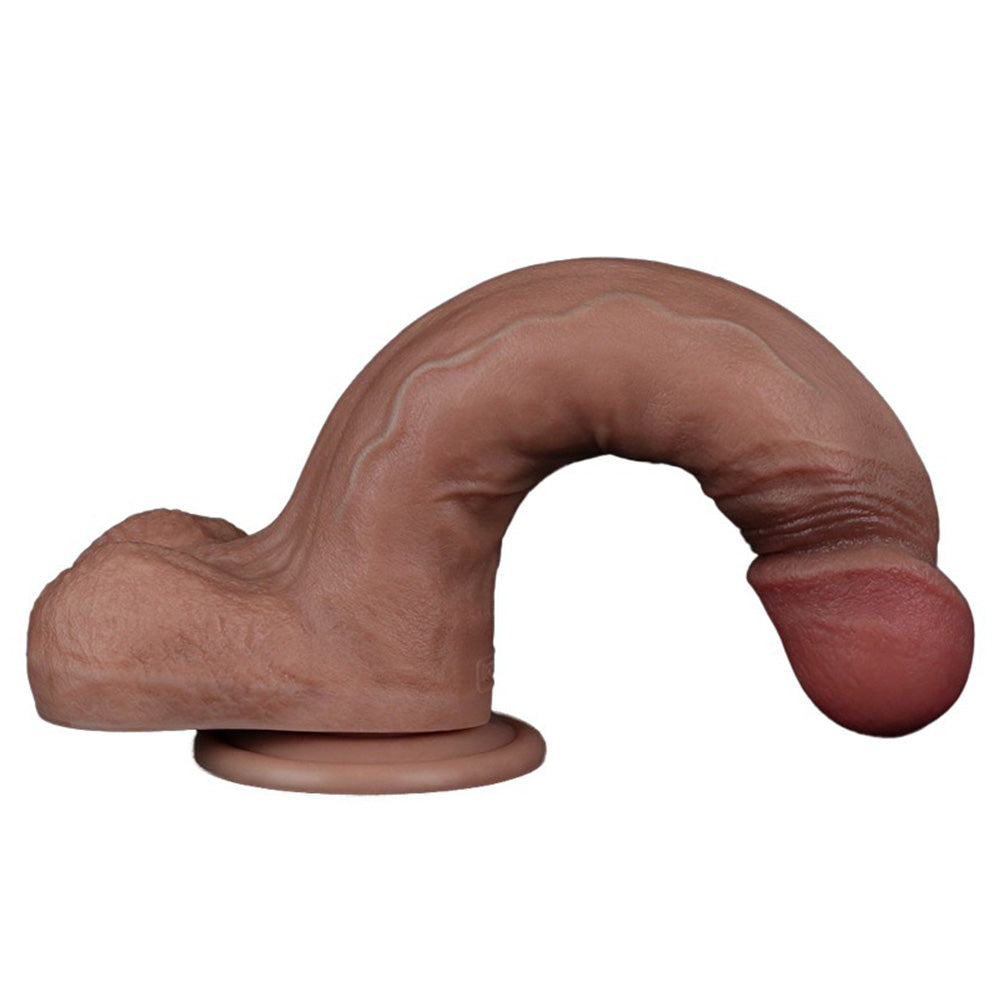 Lovetoy Nature Cock 9 inch Dual-Layered Curved Silicone Cock