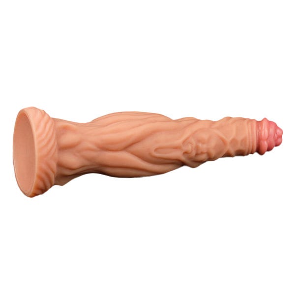 Nature Cock 9.5-Inch Dual-Layered Platinum Silicone Dildo