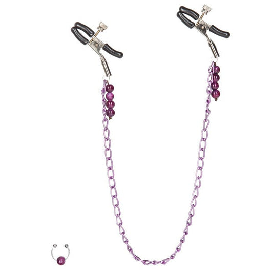 Nipple Play Purple Chain Nipple Clamps