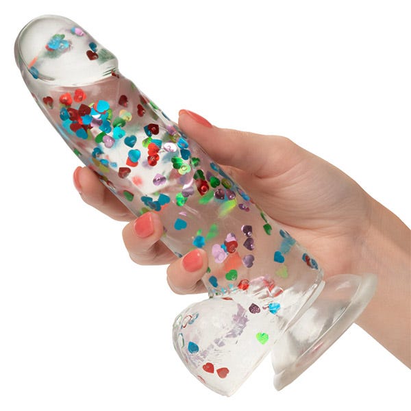 Naughty Bits Heart-Filled Suction Cup Dildo