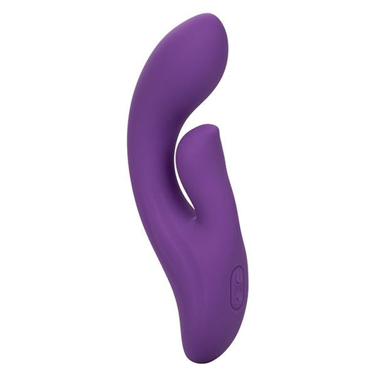 Stella Purple Liquid Silicone Dual Pleaser Curved G-Spot Rabbit Vibrator