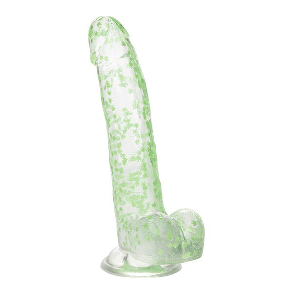 CalExotics Naughty Bits I Leaf Dick Glow-in-the-Dark Weed Leaf Dong