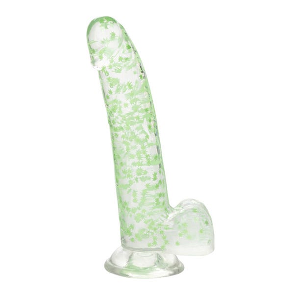 CalExotics Naughty Bits I Leaf Dick Glow-in-the-Dark Weed Leaf Dong