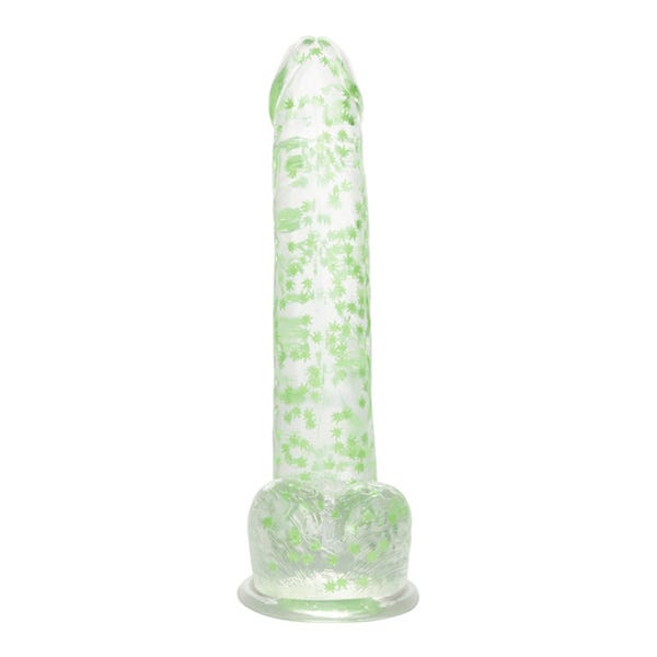 CalExotics Naughty Bits I Leaf Dick Glow-in-the-Dark Weed Leaf Dong