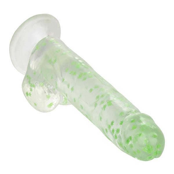 CalExotics Naughty Bits I Leaf Dick Glow-in-the-Dark Weed Leaf Dong