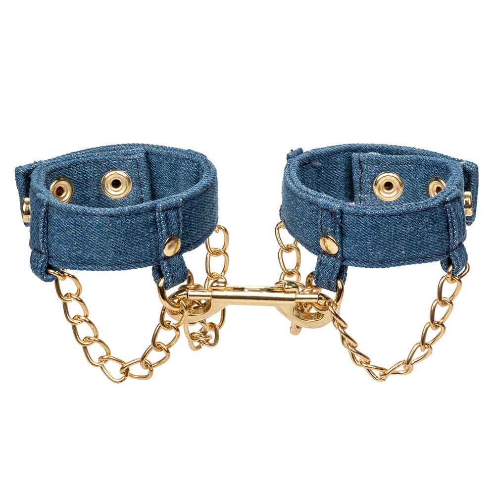 CalExotics Ride 'Em Premium Denim Collection Wrist Cuffs