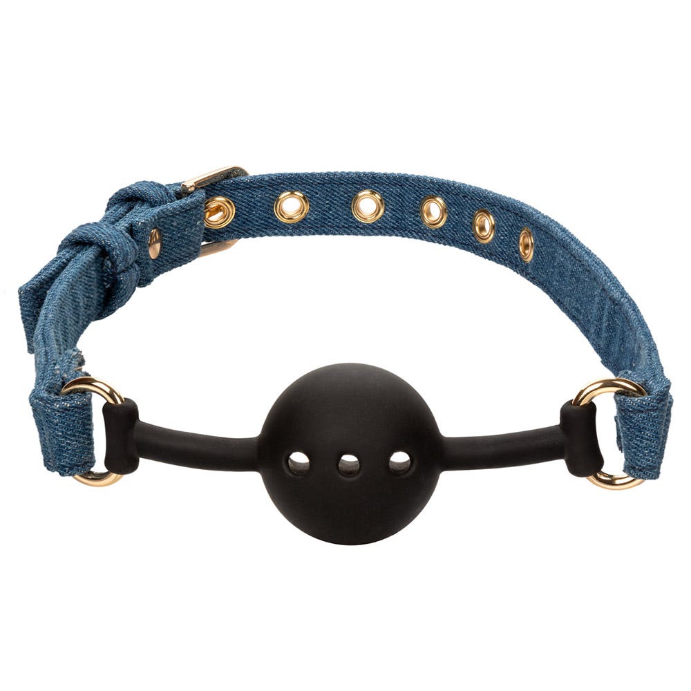 CalExotics Ride 'Em Premium Denim Collection Ball Gag