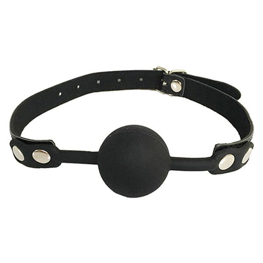 Love In Leather Faux Leather and Silicone Ball Gag