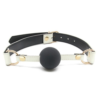 Love In Leather Glow-In-The-Dark Silicone Ball Gag