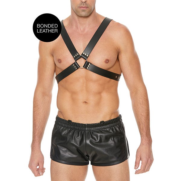 Ouch Large Buckle Harness OS Black