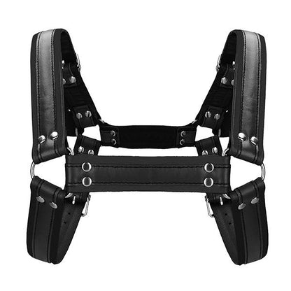 Ouch Buckle Bonded Leather Bulldog Harness