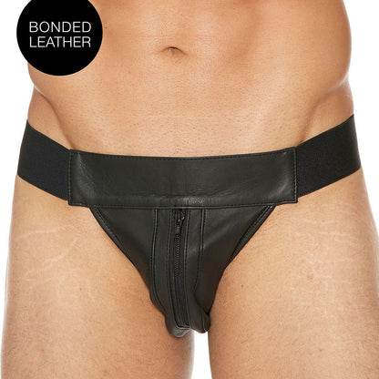 Ouch! Striped-Front with Zip Jock Strap