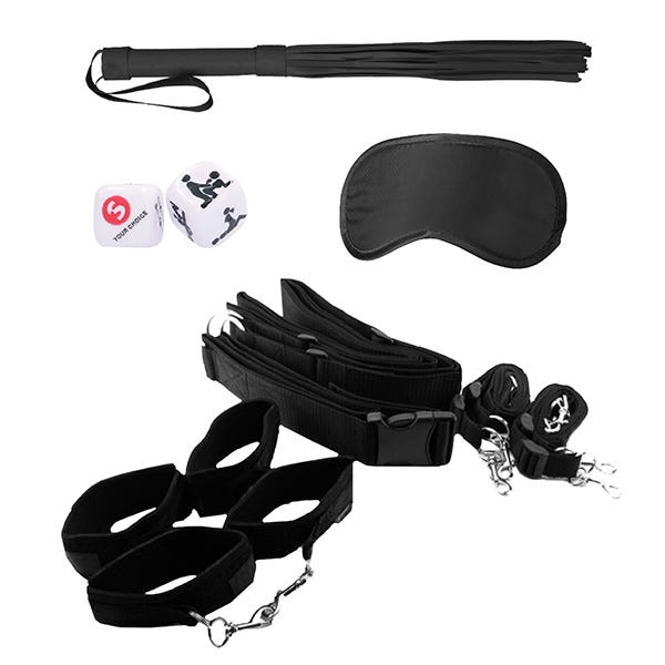 Ouch Black & White Bondage Belt Restraint System