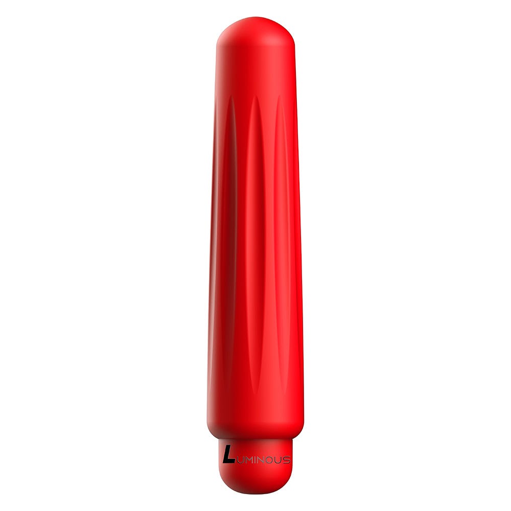 Luminous Delia Ultra Soft Silicone 10-Speed Round Tip Bullet Vibrator - Red