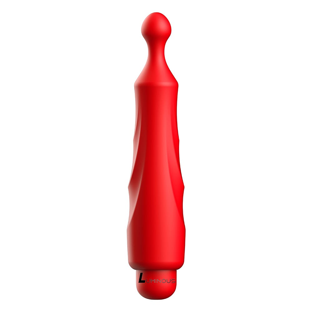 Luminous Dido Ultra Soft Silicone 10-Speed Round Tip Bullet Vibrator - Red