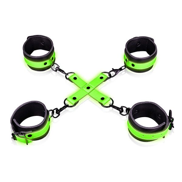 Ouch! Glow In The Dark Hand and Ankle Cuffs