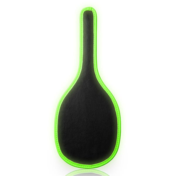 Ouch! Glow In the Dark Bonded Leather Round Paddle