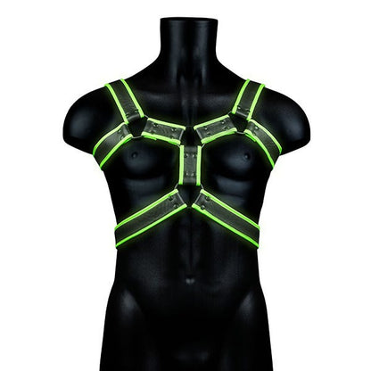 Ouch! Glow In The Dark Bonded Leather Harness