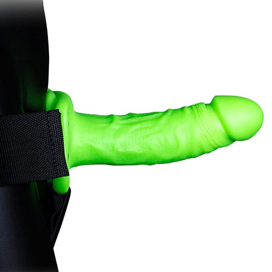 Ouch! Glow In the Dark Realistic Hollow Strap-On Dildo