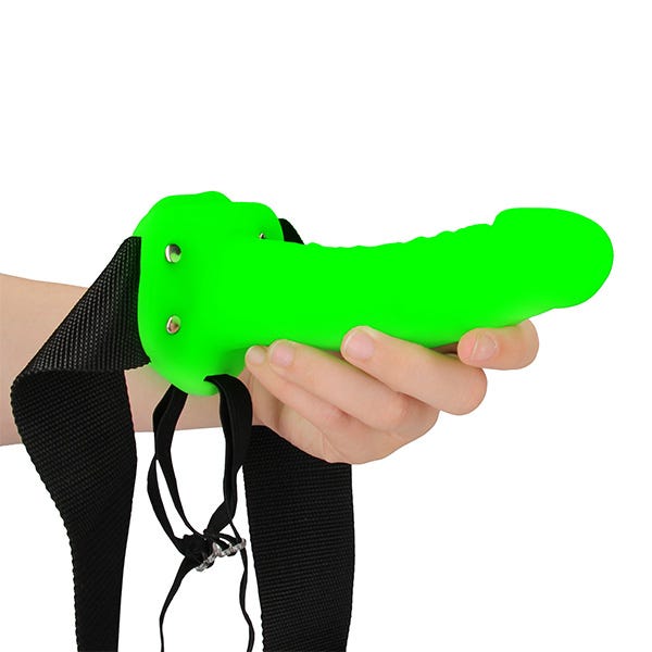 Ouch! Glow In the Dark Realistic Hollow Strap-On Dildo