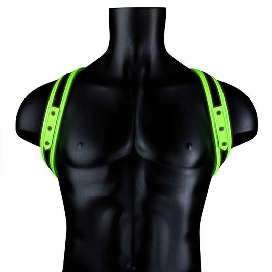 Ouch! Glow in the Dark Bonded Leather Sling Harness