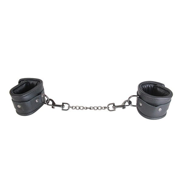 Love in Leather Smooth Padded Leather Handcuffs