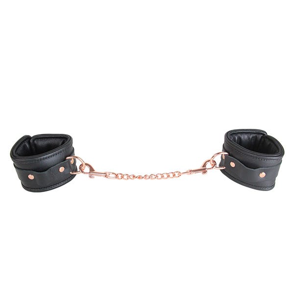 Love in Leather Smooth Padded Leather Handcuffs