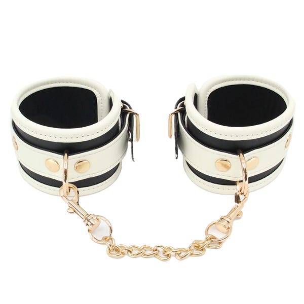 Love In Leather Glow In The Dark Wrist Cuffs