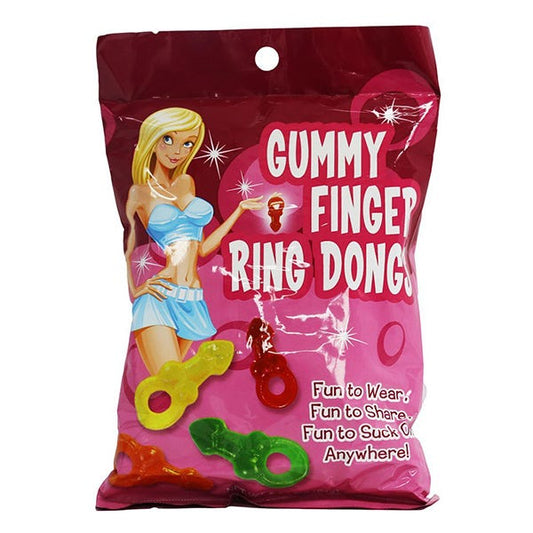 Hott Products Gummy Finger Ring Dongs 12-Pack