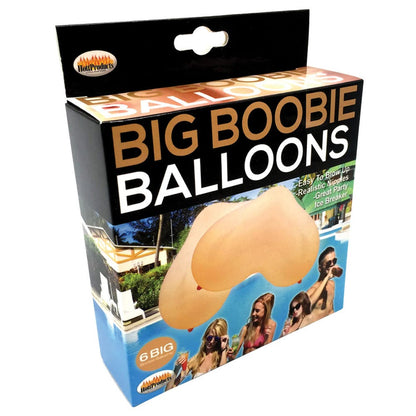 Hott Products Boobie Balloons Flesh Coloured 6 Piece