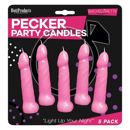 Hott Products Bachelorette Pink Pecker Party Candles 5-Pack